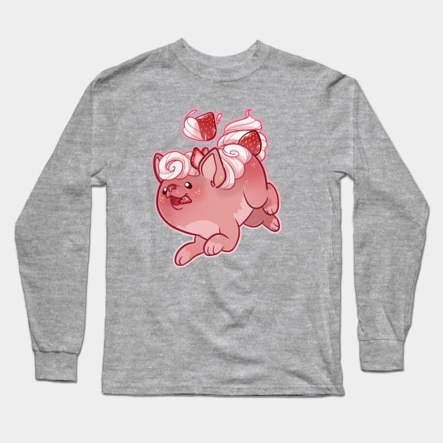 Strawberry Pupcake Long Sleeve T-Shirt by thedicegoddess